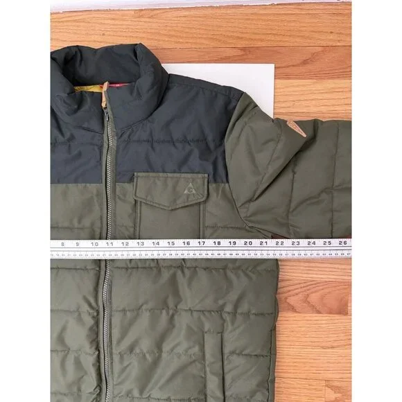 Gerry Bearwood Workwear Puffer Jacket Men M Olive Black Cozy Quilted Comfy - Picture 9 of 10